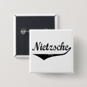 Nietzsche Vierkante Button 5,1 Cm (Voorkant /achterkant)
