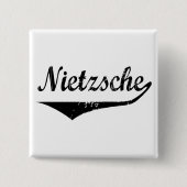 Nietzsche Vierkante Button 5,1 Cm (Voorkant)