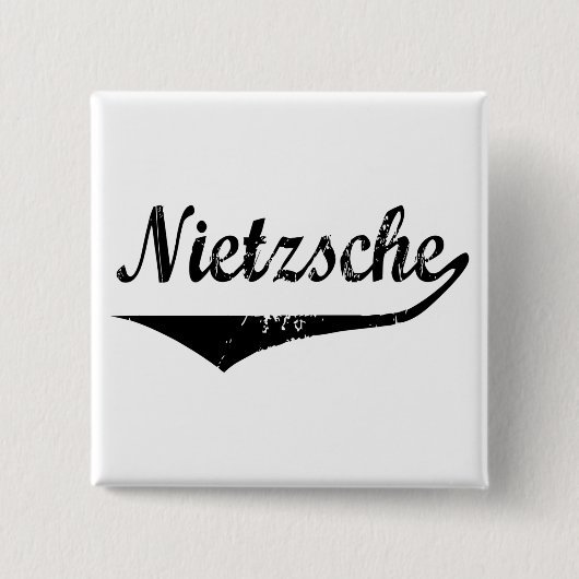 Nietzsche Vierkante Button 5,1 Cm (Voorkant)