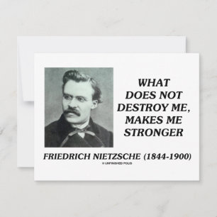 Nietzsche wat me niet vernietigt maakt sterker