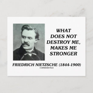 Nietzsche wat me niet vernietigt maakt sterker briefkaart