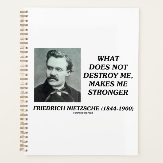 Nietzsche wat niet vernietigt maakt me sterker planner (Voorkant)