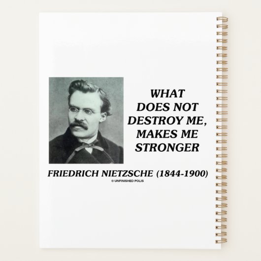 Nietzsche wat niet vernietigt maakt me sterker planner (Achterkant)