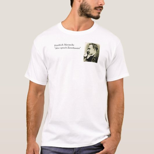 Nietzsche's beroemde citaat t-shirt (Voorkant)