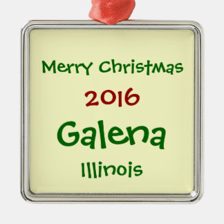 NIEUW 2016 GALENA ILLINOIS MERRY CHRISTMAS ORNAMEN METALEN ORNAMENT