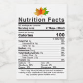 NIEUW 2021 Esdoornstroopblad Voorberekende Voeding Voedselcontainer Etiket (Enkel label)