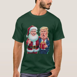 NIEUW 2024 Kerstmis - Trump en de kerstman vieren  T-shirt