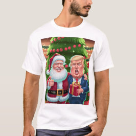 NIEUW 2024 Kerstmis - Trump en de kerstman vieren  T-shirt