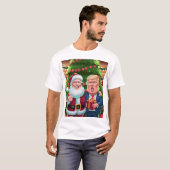NIEUW 2024 Kerstmis - Trump en de kerstman vieren  T-shirt (Voorkant volledig)