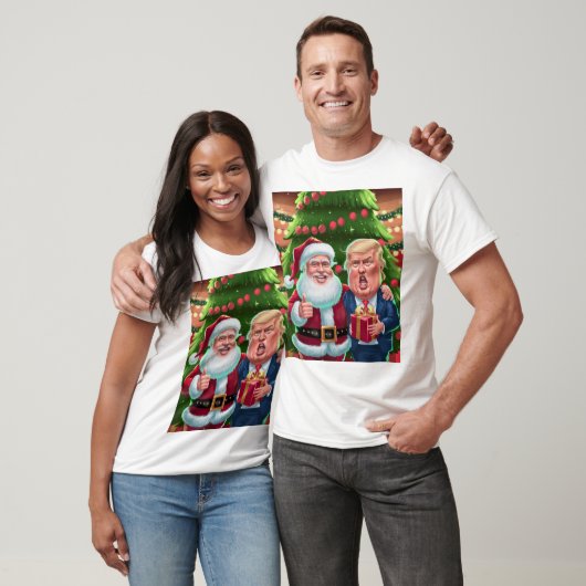NIEUW 2024 Kerstmis - Trump en de kerstman vieren  T-shirt (Unisex)