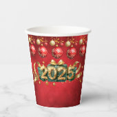 Nieuw 2025 jaar Red Cup Papieren Bekers (Voorkant)