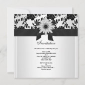 NIEUW 40e verjaardag Black White Flower Diamond Kaart (Achterkant)