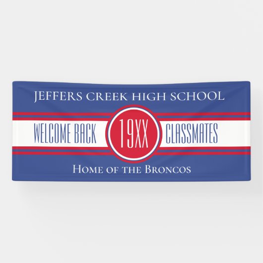 NIEUW! 6 Welkomstbanner voor voet klasse reunion Spandoek (Horizontaal)
