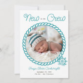 Nieuw aan de Bemanner 2 Foto Blauwgroen Nautical W Aankondiging (Voorkant)