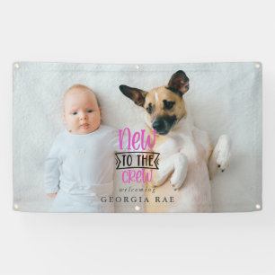 Nieuw aan de bemanning   Geboortemteken ter bekend Spandoek