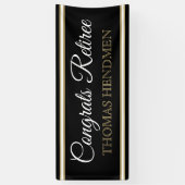 NIEUW! Aangepaste congratiebanner voor retiree Spandoek (Verticaal)