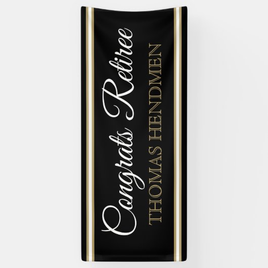 NIEUW! Aangepaste congratiebanner voor retiree Spandoek (Verticaal)