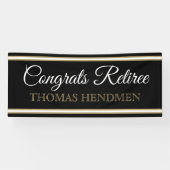 NIEUW! Aangepaste congratiebanner voor retiree Spandoek (Horizontaal)