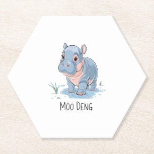 NIEUW AANKOMST MOO DENG T-shirt Kartonnen Onderzetters