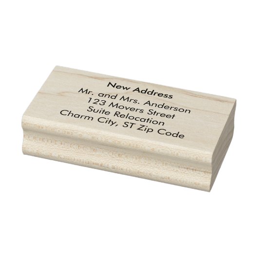Nieuw adres aangepaste rubberen stempels (Stempel)