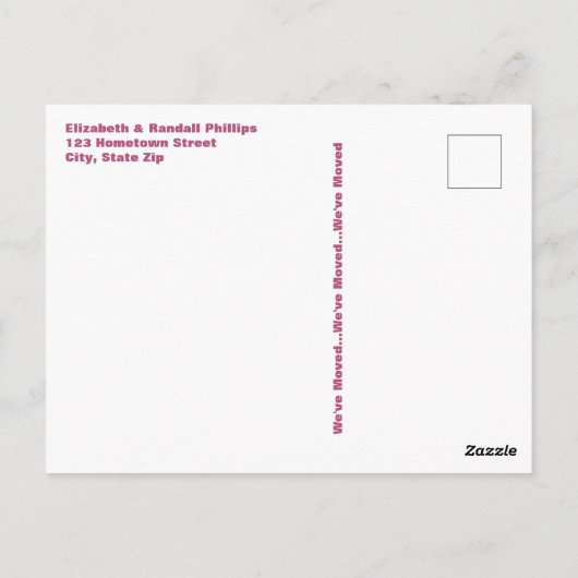 Nieuw adres Aankondiging Adirondack Chairs Porch Briefkaart (Achterkant)