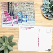 Nieuw adres Aankondiging Adirondack Chairs Porch Briefkaart