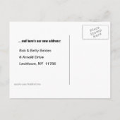 Nieuw adres aankondiging op Retro Moving Truck (Achterkant)