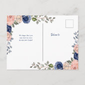 Nieuw adres | Aankondiging van de beweging van de  Briefkaart (Achterkant)