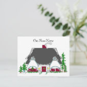 Nieuw adres aankondigingskaart (Staand voorkant)