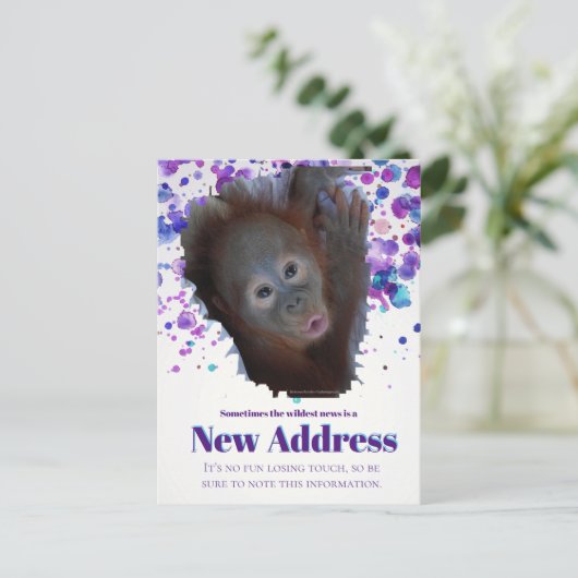 Nieuw adres aankondigingskaart (Staand voorkant)