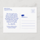 Nieuw Adres Afstuderen Dank u Oranje en Blauw Briefkaart (Achterkant)