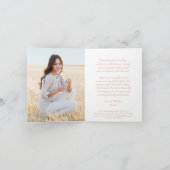 Nieuw Adres & Afstuderen Foto Blush Pink & Gold Bedankkaart (Binnen)