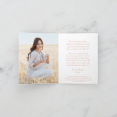 Nieuw Adres & Afstuderen Foto Blush Pink & Gold Bedankkaart (Binnen)