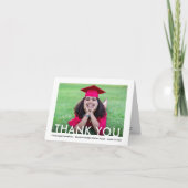 Nieuw adres Afstuderen Foto gevouwen Dank u kaart (Voorkant)