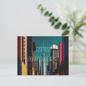 Nieuw adres ansichtkaart briefkaart (Staand voorkant)