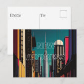Nieuw adres ansichtkaart briefkaart (Voorkant / Achterkant)