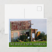 Nieuw adres ansichtkaart - Nieuw adres, verhuizen  Aankondigingskaart (Voorkant / Achterkant)