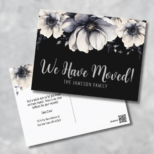 Nieuw Adres Aquarel Bloem Verhuisbericht Briefkaart
