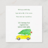 Nieuw adres auto en kerstboom informatiekaartje (Achterkant)