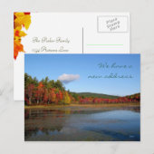 Nieuw adres Autumn Shore Aankondigingskaart (Voorkant / Achterkant)