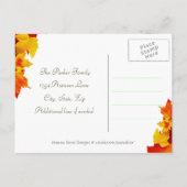 Nieuw adres Autumn Shore Aankondigingskaart (Achterkant)