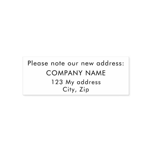 Nieuw adres bedrijf  zelfinktende stempel (Design)