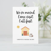 Nieuw adres Bericht van verhuizing Aankondiging (Staand voorkant)