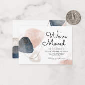 Nieuw adres Bewegend Abstract Wij hebben Bewegd Notitiekaartje (Voorkant / Achterkant in situ)