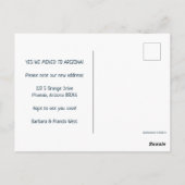 NIEUW ADRES Bewegend de Staat van Arizona geïllust Briefkaart (Achterkant)