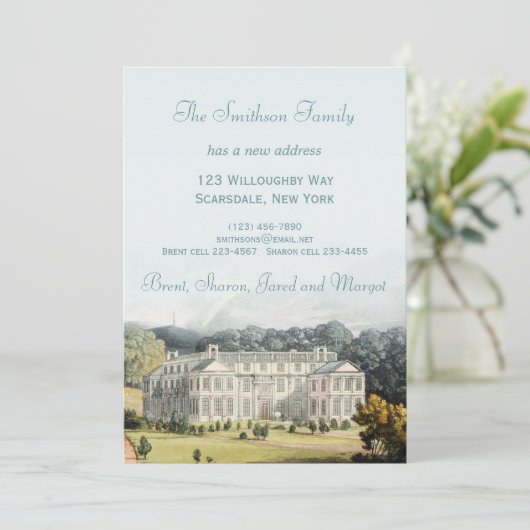 Nieuw Adres Bewegend Nieuwe Aankondiging van het H (Staand voorkant)