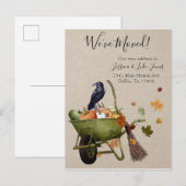 Nieuw adres Bewegende Aankondiging Herfst Pompoen (Voorkant / Achterkant)