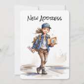 Nieuw adres Bewegende aankondiging Kaarten (Voorkant)