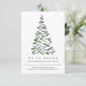 Nieuw adres Bewegende aankondiging Kerstmis (Staand voorkant)