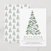 Nieuw adres Bewegende aankondiging Kerstmis (Voorkant / Achterkant)